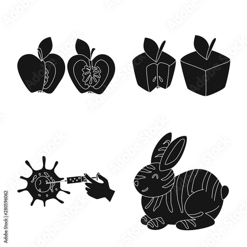 Vector design of quality and laboratory icon. Collection of quality and genetically stock symbol for web.