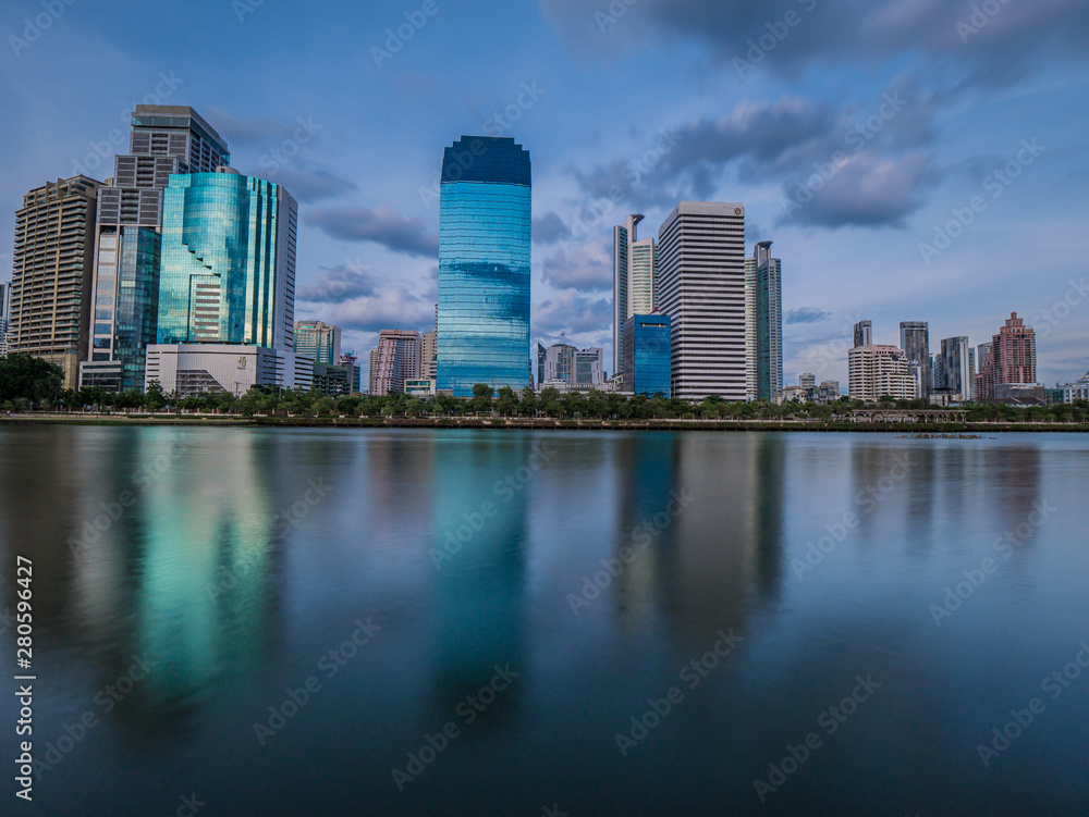 Wonderful view of Benjakitti Park Bangkok ,Thailand.