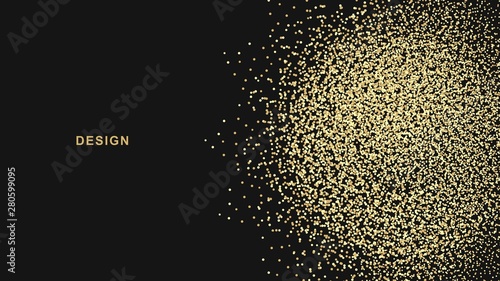Abstract background of gold dots.