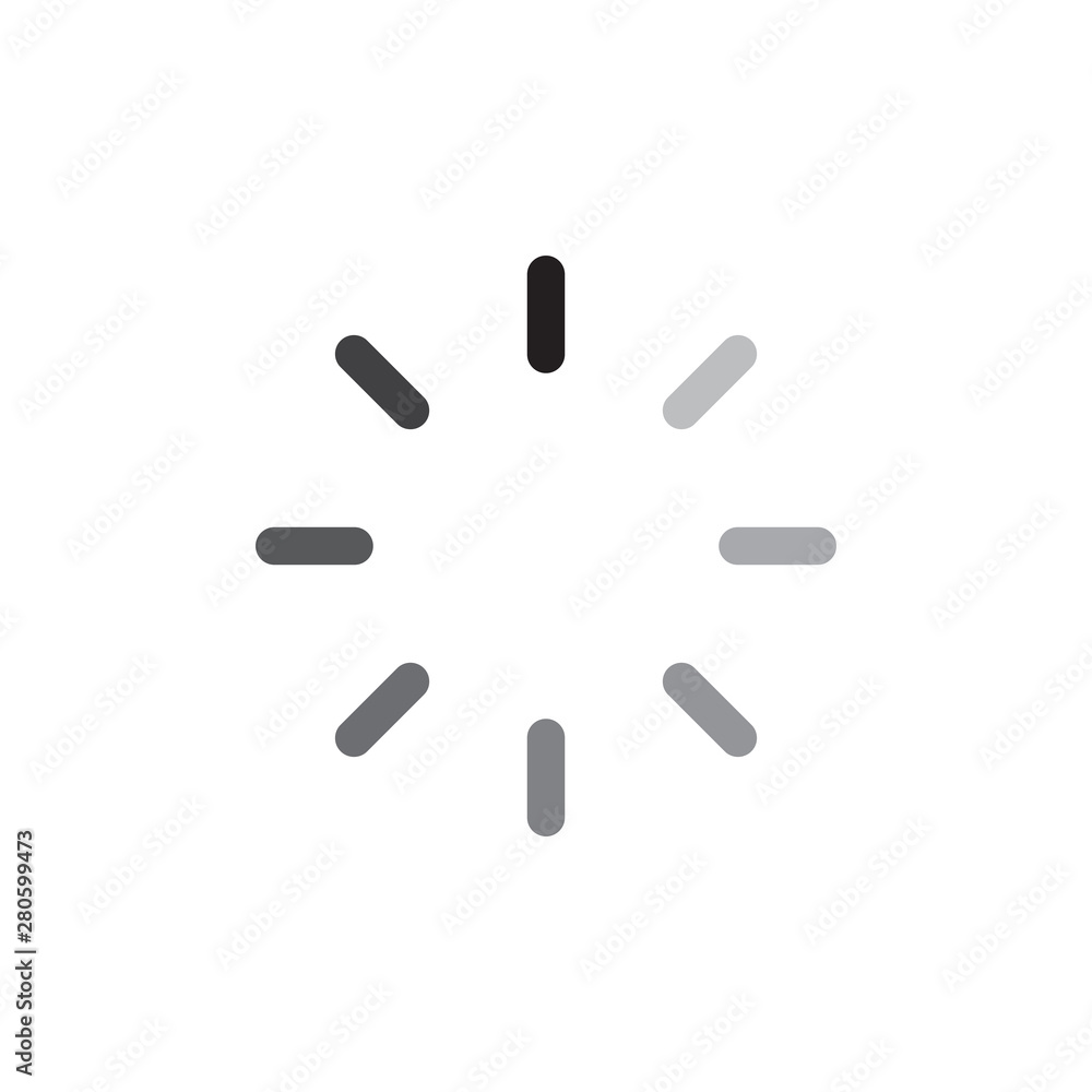 Isolated loading icon set on white background Isolated loading icon set on white background