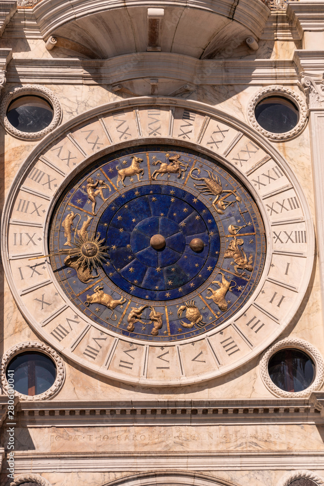 The Astronomical Clock of St Mark's Clocktower Venice