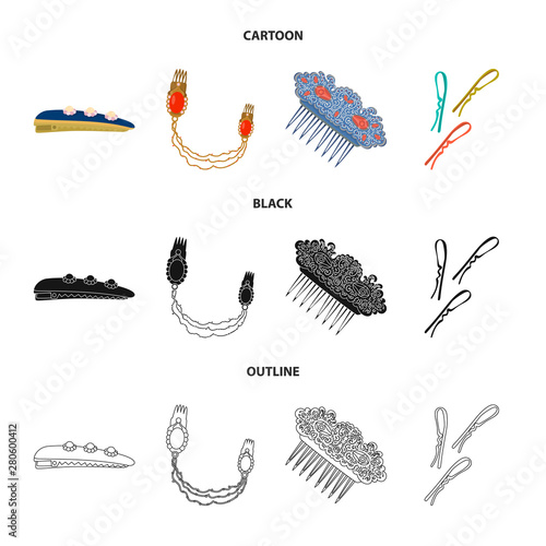 Vector design of beauty and fashion icon. Collection of beauty and female stock vector illustration.