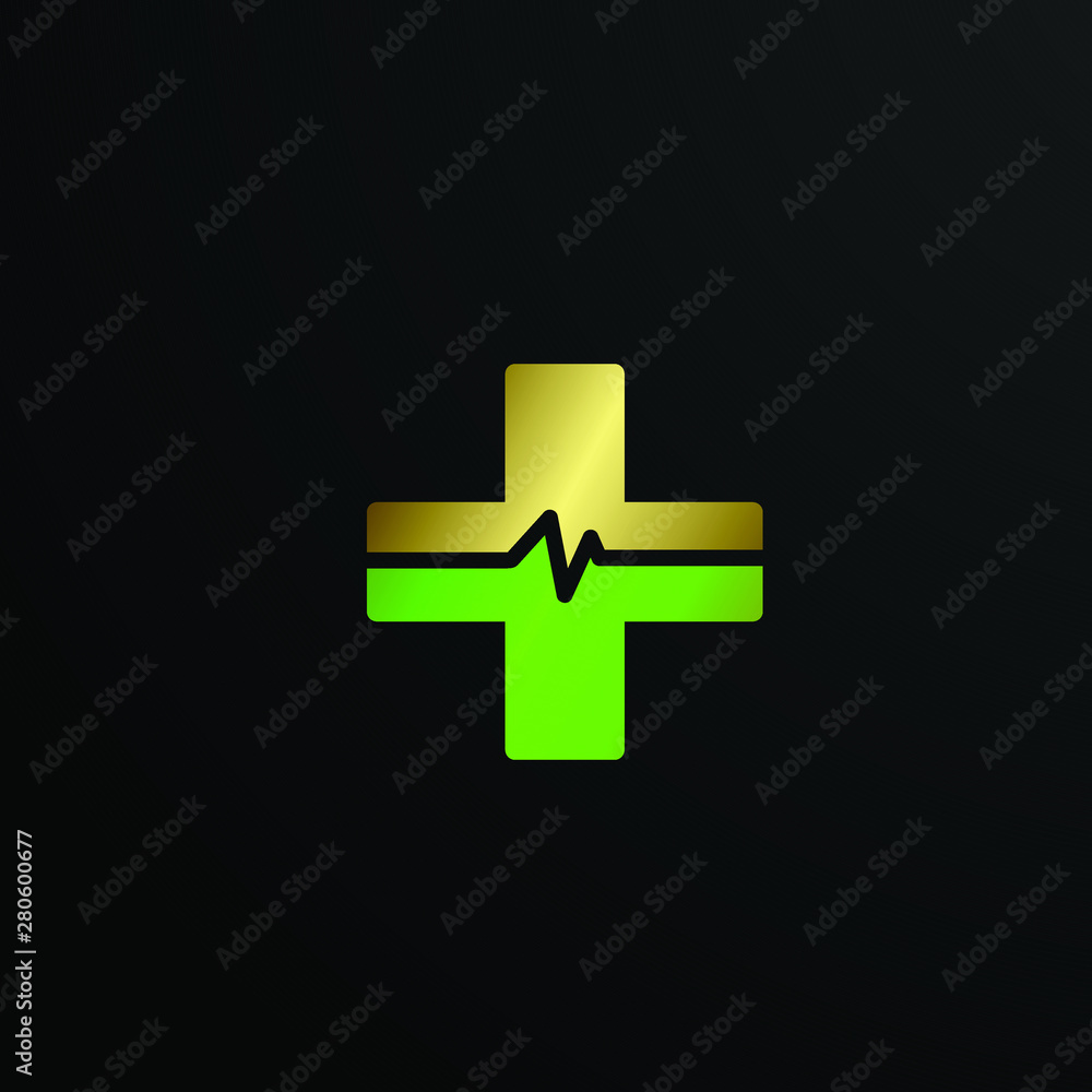 Obraz premium plus logo icon for medicine or hospital sign