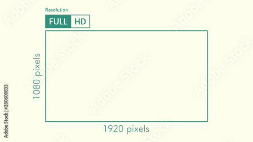 A scale frame of FULL HD video resolutions