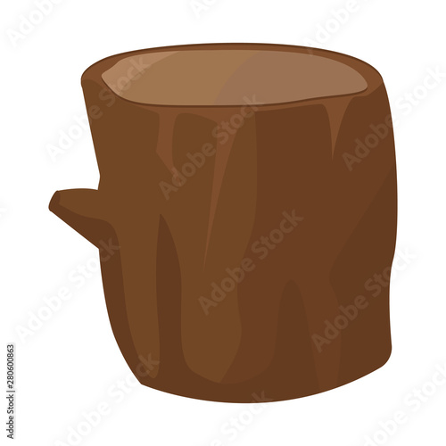 Isolated object of stump and wood sign. Set of stump and firewood stock vector illustration.
