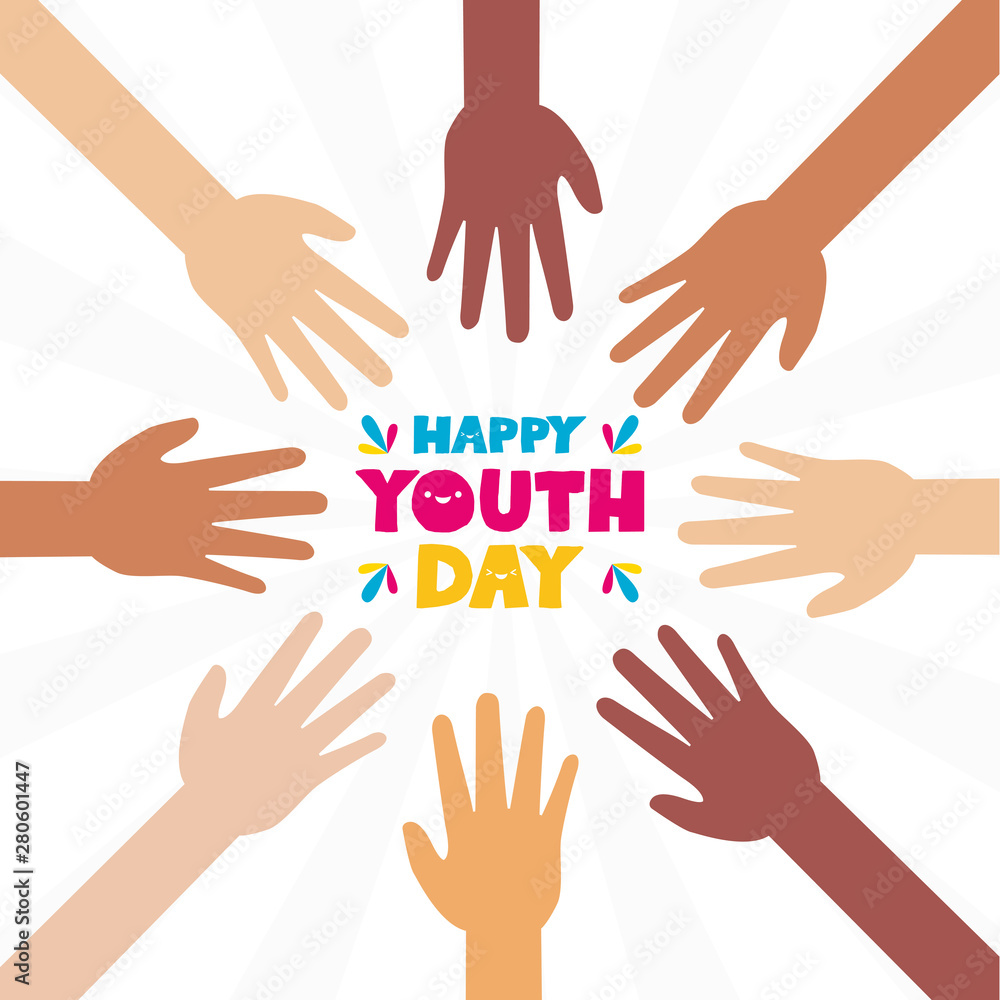 happy youth day flat design happy youth day flat design