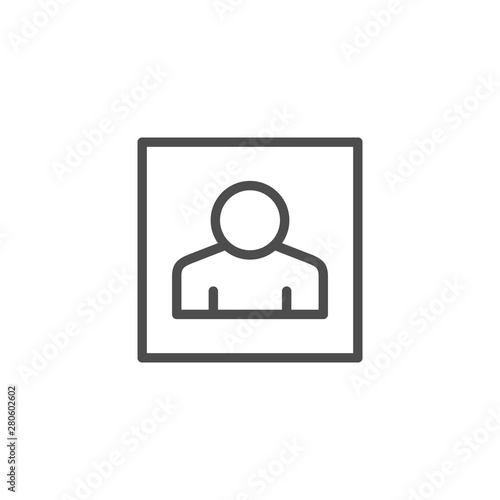 User profile line outline icon