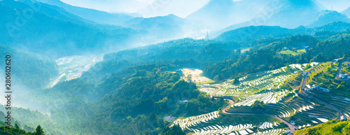 （パノラマ）丸山千枚田