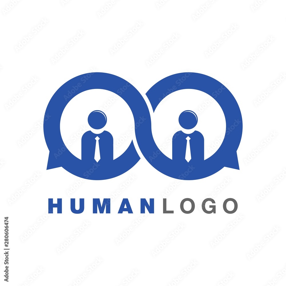 human logo, icon and template