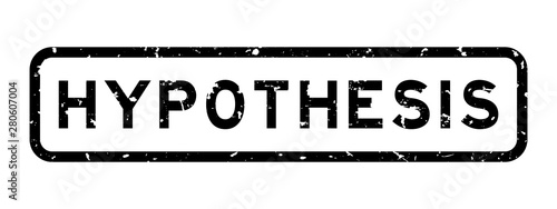 Grunge black hypothesis word square rubber seal stamp on white background