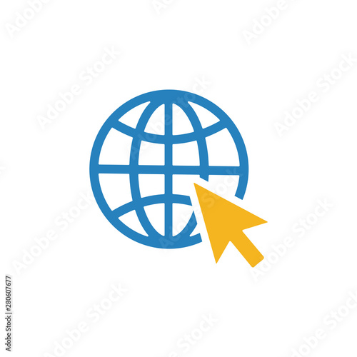 Internet icon, Go to web icon symbol vector. web icon vector