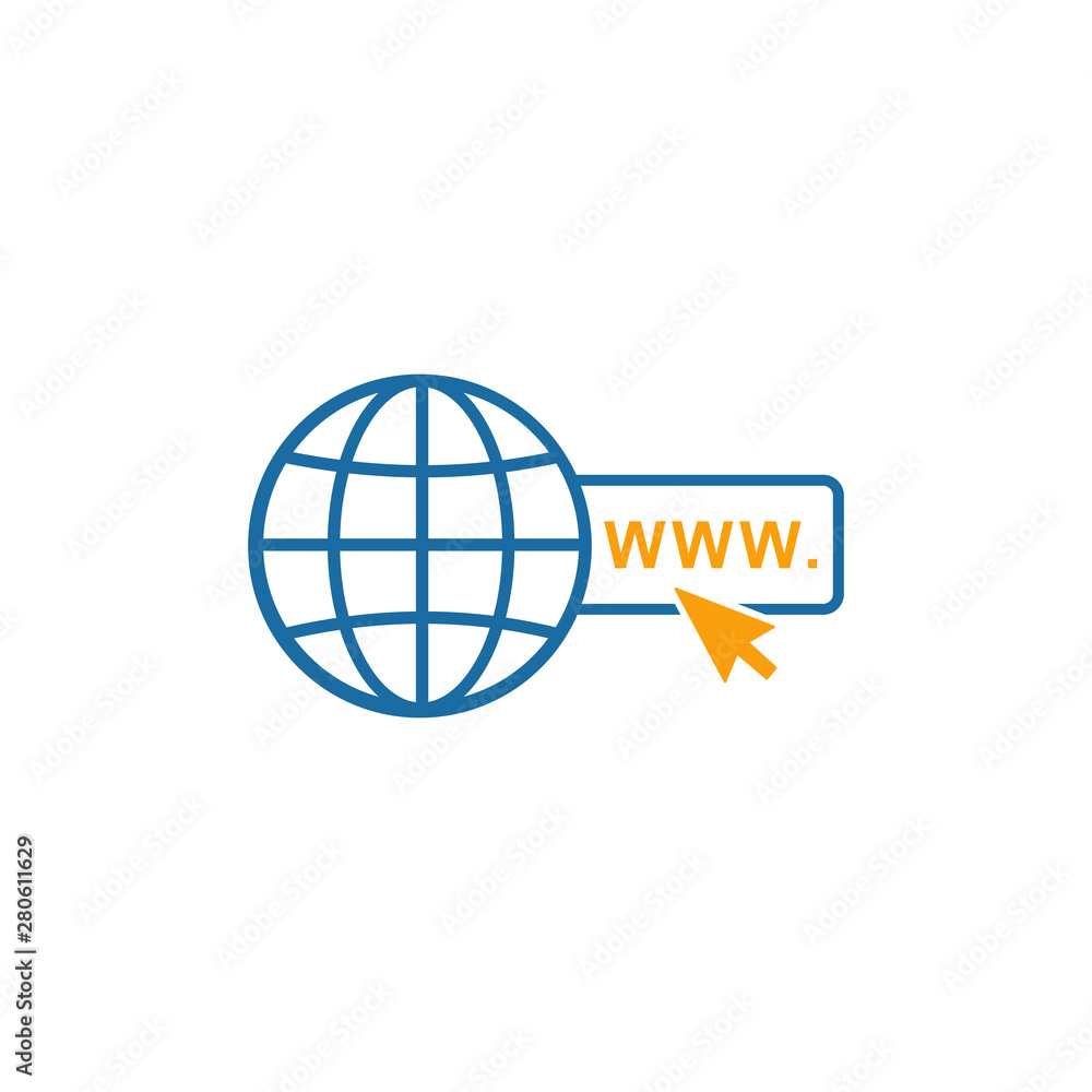 Internet icon, Go to web icon symbol vector. web icon vector Internet icon, Go to web icon symbol vector. web icon vector