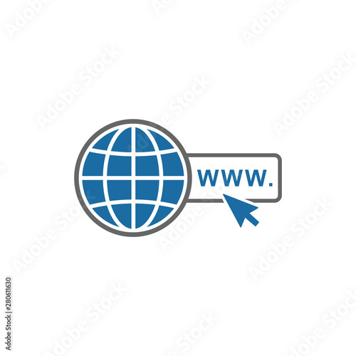 Internet icon, Go to web icon symbol vector. web icon vector