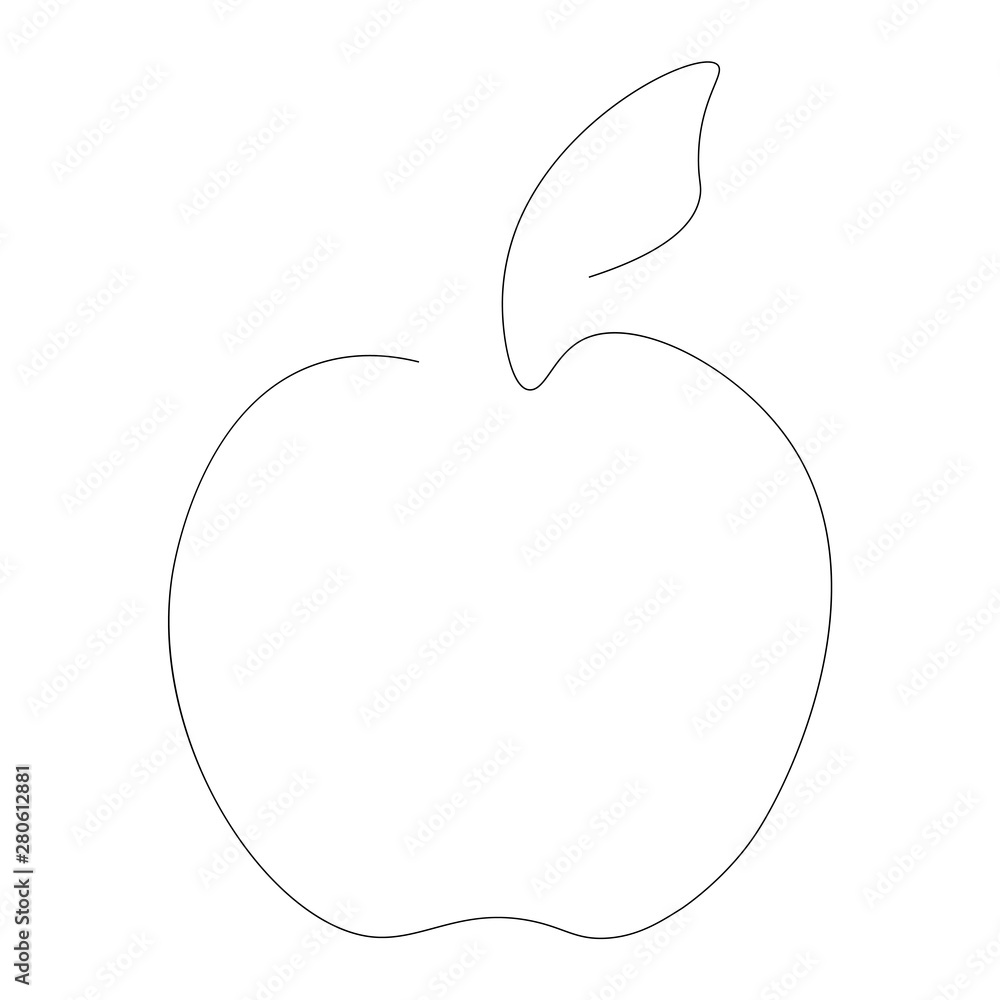 Apple fruit on white background, vector illustration Apple fruit on white background, vector illustration