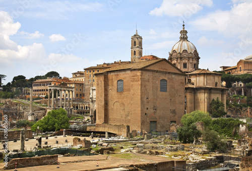 Roman Forum (Foro Romano) in Rome. Italy