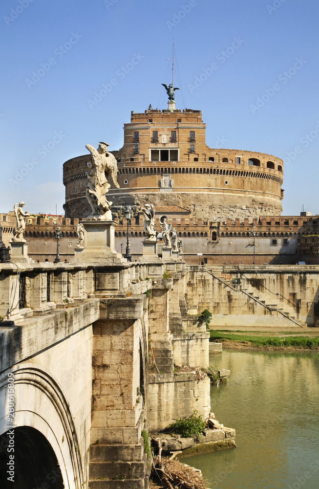 Bridge of Sant Angelo in Rome. Italy Bridge of Sant Angelo in Rome. Italy