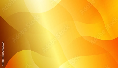 Abstract Gold Waves. Futuristic Technology Style Background. For Business Presentation Wallpaper, Flyer, Cover. Vector Illustration with Color Gradient.