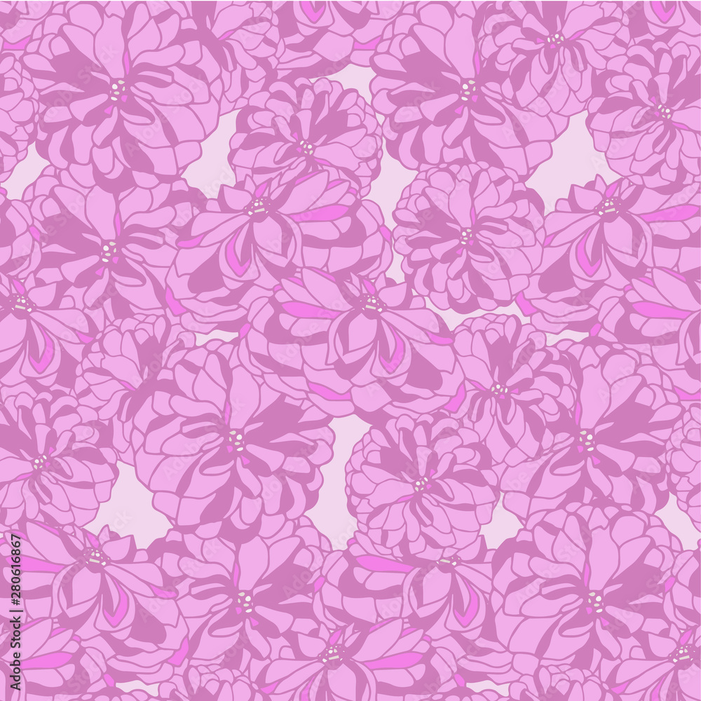 Pink rose background on gray design element stock vector illustration for web, for print, for wallpaper, for fabric print