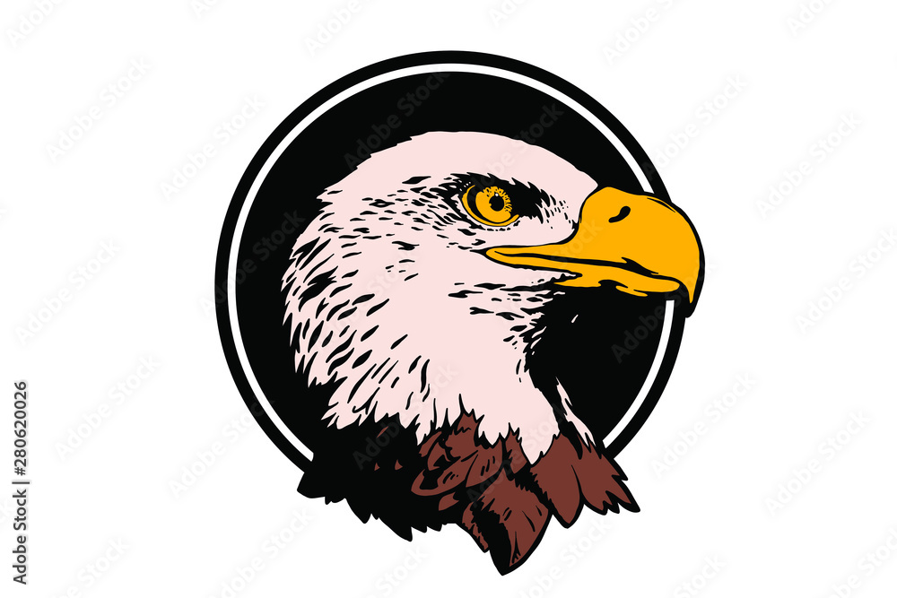 Obraz premium Vector bird. Eagle illustration. Good for logos and posters.