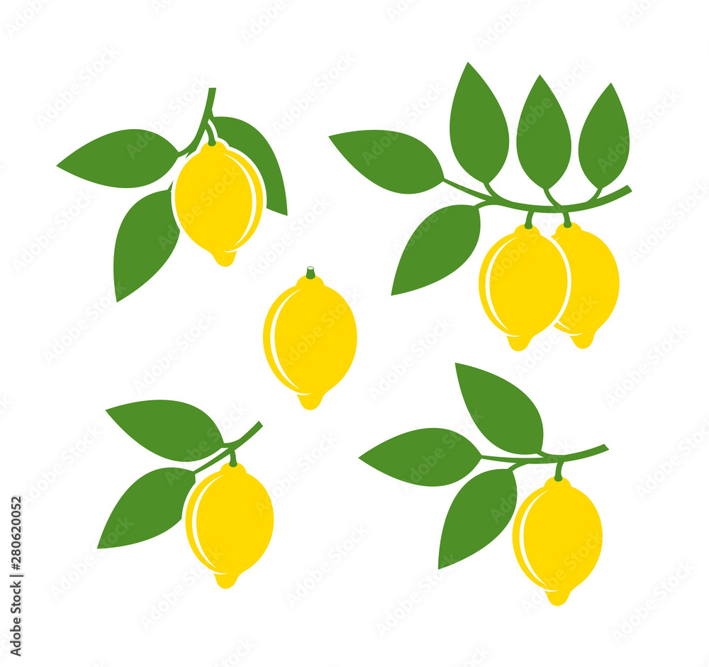 Lemon logo. Isolated lemon on white background Lemon logo. Isolated lemon on white background