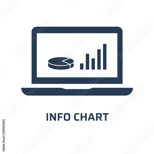 Info chart icon. Trendy modern flat vector info chart icon on white background from general collection, vector illustration