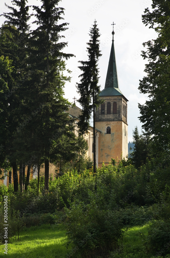 Naklejka premium Church of Sts. Peter and Paul in Duszniki-Zdroj. Poland