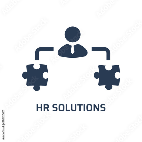 HR solutions icon. Trendy modern flat vector hr solutions icon on white background from general collection, vector illustration