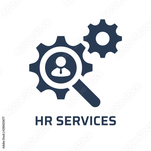 HR services icon. Trendy modern flat vector hr services icon on white background from general collection, vector illustration