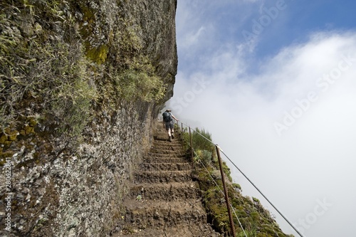 Hiking trail from Pico do Arieiro, 1818m, to Pico Ruivo, 1862m, Madeira, Portugal, Europe photo