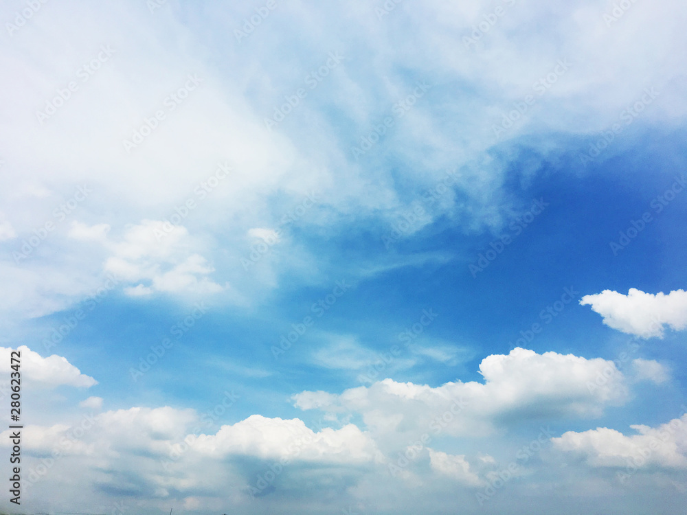 Beautiful blue sky and white clouds