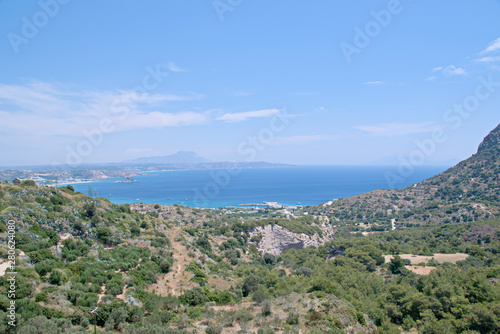 Landscape shot of the island Kos in Kamari in Greece