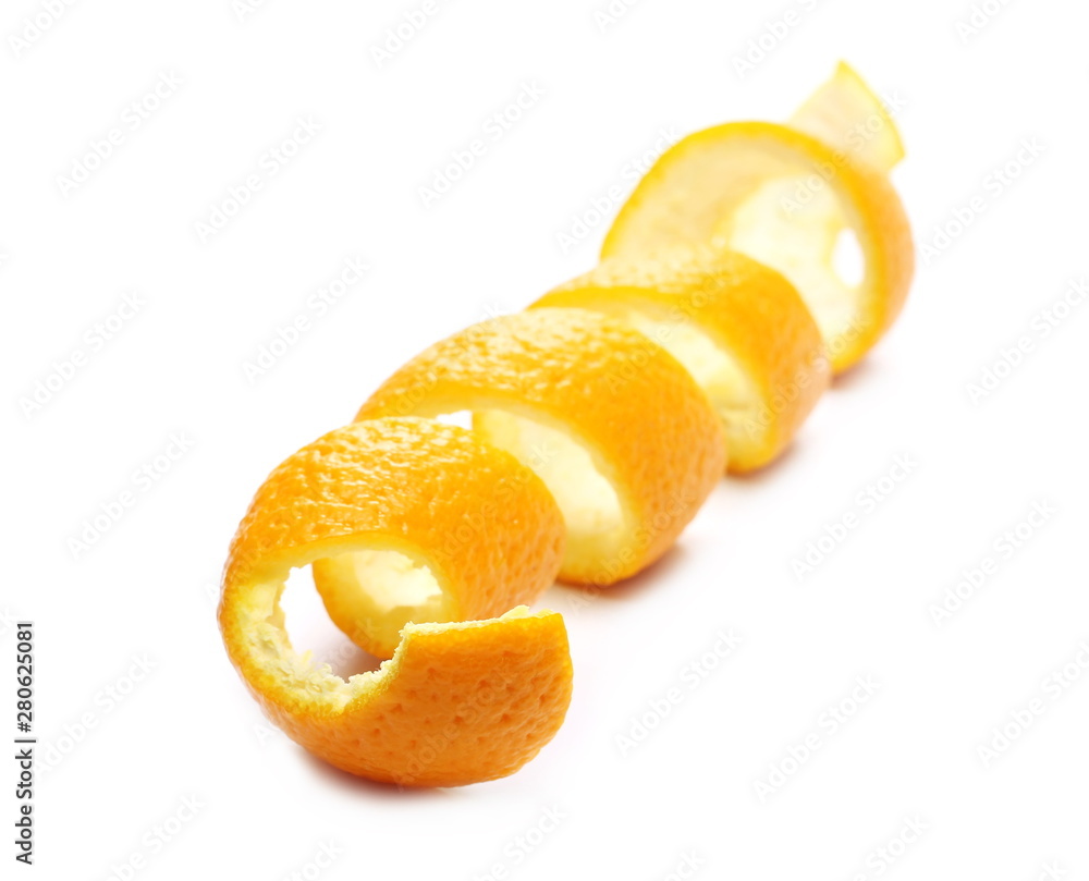 Orange peel isolated on white background Orange peel isolated on white background