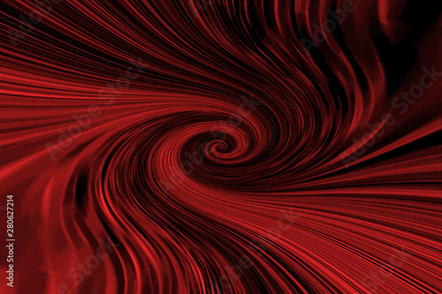 Abstract fiery vortex in space