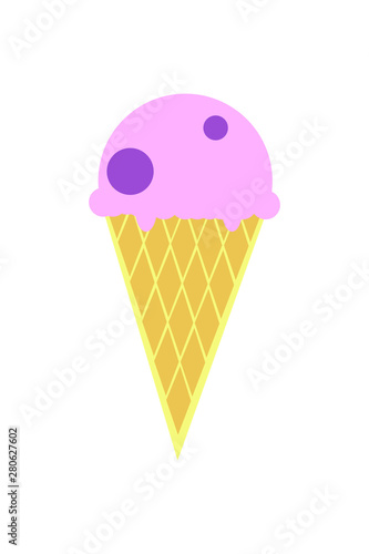 Ice cream cone - flat design