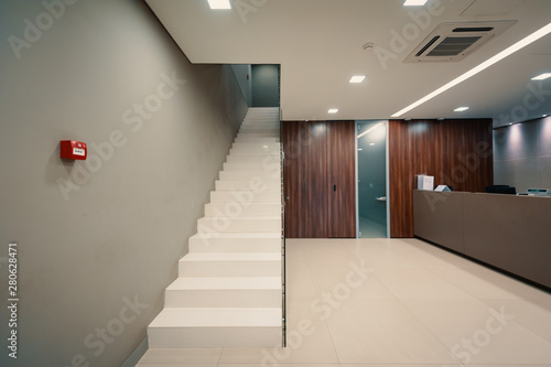 Interior view of a modern office building photo