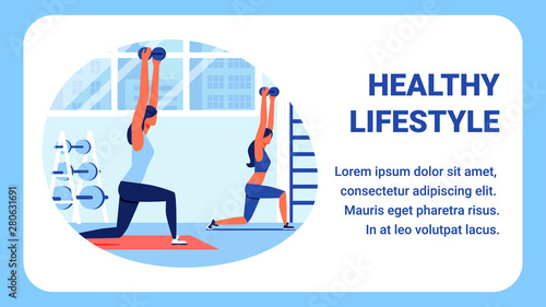 Sports Training for Women. Advertising Image.