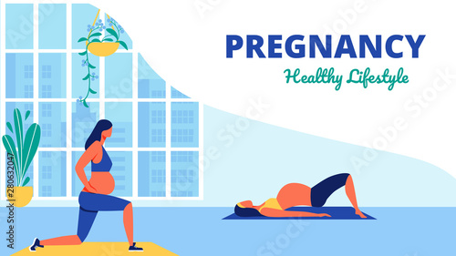 Yoga Class for Pregnant Women. Healthy Lifistile.