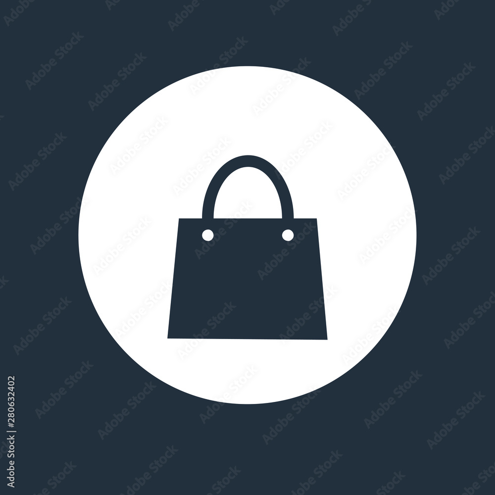 Online store logo. Shops, sale, discount, store or shop the web element in the form of vector shopping bag Online store logo. Shops, sale, discount, store or shop the web element in the form of vector shopping bag