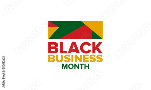 Black Business Month in August. Celebrated annual in United States. Support African American community. Black-owned businesses campaign. Poster, greeting card, banner, background. Vector illustration Free Download Black Business Month in August. Celebrated annual in United States. Support African American community. Black-owned businesses campaign. Poster, greeting card, banner, background. Vector illustration - GFXLoad