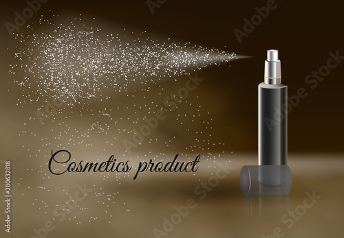 Cosmetics product advertising poster template.