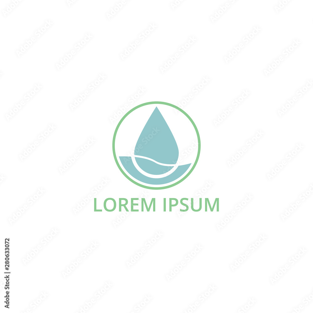 vector illustration water and circle icon logo design vector illustration water and circle icon logo design