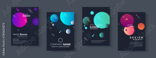 Set of brochure, annual report, flyer design templates. Vector illustrations for business presentation, business paper, corporate document cover and layout template designs