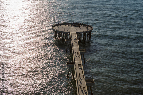 Aerial view of Venice Pier ...