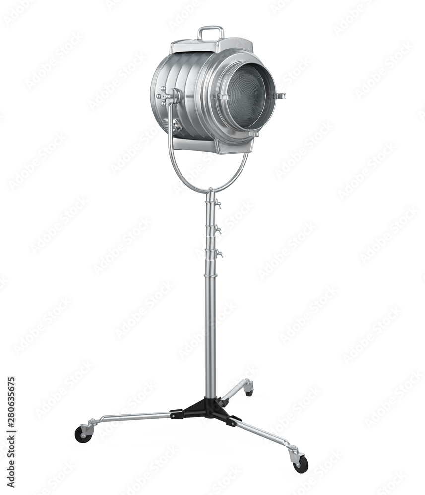Studio Spotlight Floor Lamp Isolated Studio Spotlight Floor Lamp Isolated