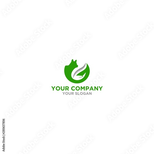 animal chiropractic Logo Design Vector
