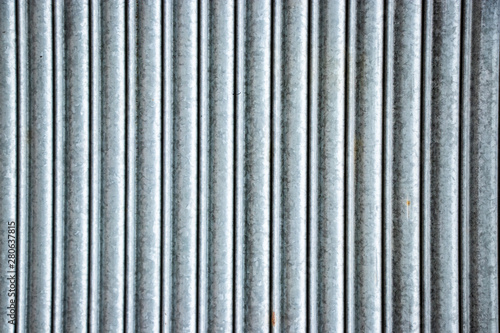 Metal corrugated shutter background texture