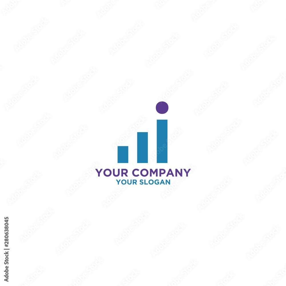 i Chart Logo Design Vector i Chart Logo Design Vector