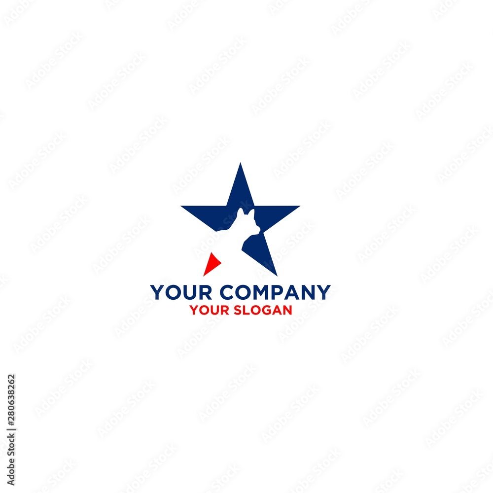 Star Dog Logo Design Vector Star Dog Logo Design Vector
