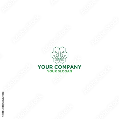 Medical Cannabis Logo Design Vector