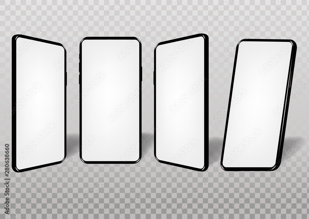 Realistic smartphone mockup. Realistic smartphone mockup.